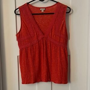 Eyeshadow Red V-Neck Tank Top